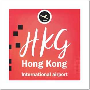 HKG Hong Kong airport tag Posters and Art
